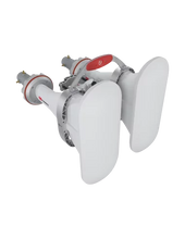 Load image into Gallery viewer, RF elements 5 GHz 60° 4x4 Asymmetrical Horn Antenna, Features RP-SMA female connectors and integrated mountof ePMP 3000 4x4 radio, RF-AH-4x4-Sma60