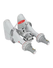 Load image into Gallery viewer, RF elements 5 GHz 60° 4x4 Asymmetrical Horn Antenna, Features RP-SMA female connectors and integrated mountof ePMP 3000 4x4 radio, RF-AH-4x4-Sma60