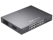 Load image into Gallery viewer, Reyee 16 Port Gigabit PoE 240W 2SFP Layer 2 Smart Switch, 16x 802.3af/at PoE ports & 2x 1.25Gbps SFP uplink ports, 1x IEC Power Cord | RG-ES218GC-P - Let's Fibre Technologies