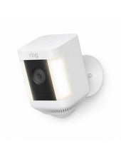 Load image into Gallery viewer, Ring Spotlight Fixed Camera Plus Battery, White, Battery-powered security camera with LED spotlights & siren, Includes battery pack, IoT & Smart Home