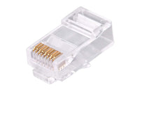 Load image into Gallery viewer, Linkbasic RJ45 Cat5e UTP Modular Plug, 8x Conductors (8-pin/8-position), 50 Micron Inches of Gold Plating over Nickel, High-Impact Clear Polycarbonate