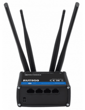 Load image into Gallery viewer, Teltonika Industrial LTE Wi-Fi IoT Router with VPN and Dual Sim, 1x WAN, 3x LAN 802.11n built-in AP, 2 x SIM Slot, DC Input, External LTE/WiFi Antenna