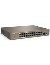 Load image into Gallery viewer, Tenda 24-Port PoE Switch 250W, Desktop Switch, 10/100Mbps, 24-port PoE, 40W per port, 1x 1Gbps port, 1x SFP port, 220V PSU included | TEF1126P-24-250W