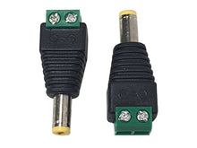 Load image into Gallery viewer, DC Terminal to 2.1mm Jack Adapter, Positive & Negative Markings, Screw Terminal Block Connector, Connects battery pack/wired Power Supply to DC jack