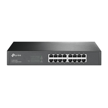Load image into Gallery viewer, TP-Link 16-port TL-SG1016D Gigabit Ethernet Switch/16xGigabit RJ-45 ports, IEEE 802.3x flow control for Full Duplex mode, backpressure for Half Duplex