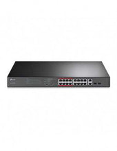 Load image into Gallery viewer, TP-Link 16-Port PoE+ Switch, 16 FE Ports, 2 Gb Ports, 2 Combo SFP Slots, 802.3at/af, 192W PoE Power Budget, Rackmountable, TP-SL1218MP
