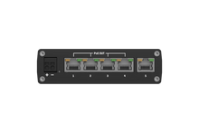 Load image into Gallery viewer, Teltonika TSW101 5x 1000Mbps PoE Switch, with 4x PoE+ ports with 802.3af and 802.3at support, 5x Gigabit Ethernet ports with speeds up to 1000Mbps
