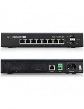Load image into Gallery viewer, Ubiquiti UISP - EdgeSwitch - 8 Port with 150W PoE, Gigabit POE Switch, 802.3at and 24V Passive POE, 2 x SFP ports, 150W PoE, UB-ES-8-150W