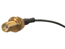 Load image into Gallery viewer, U.FL to SMA Female Bulkhead, can be used to allow external LTE antenna connections to Mikrotik LTE Antenna (Ant-MLTE), and for other RF Applications