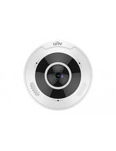 Load image into Gallery viewer, UNV Ultra H.265 12MP Vandal-resistant 360° Fisheye Fixed Dome, Uniview dewarping, Heat Map, PoE, IR 15m, 1.8mm, IP67 IK10, Micro SD 128GB, Mic/Speaker