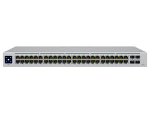 Load image into Gallery viewer, Ubiquiti UniFi Switch 48Port Gigabit 4SFP, managed Layer 2, features 48x GbE ports, 4x 1.25Gbps SFP uplink, fan-less design, 1.3" touchscreen | USW-48