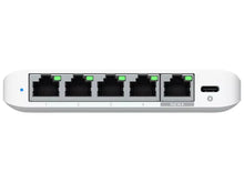 Load image into Gallery viewer, Ubiquiti UniFi Flex Mini 2.5Gbps 5 Port Switch with PoE Input, 5*10/100/1000/2500Mbps, 5V USB-C Adapter (Incl) or PoE on Port 5 | USW-Flex-2.5G-5-EU