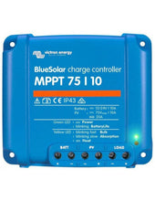 Load image into Gallery viewer, Victron Blue Solar MPPT 75/10 Charge Controller, Battery Voltage 12/24V Auto Select, 10A Charge, 15A Automatic Load Disconnect, UPS & Solar Controller