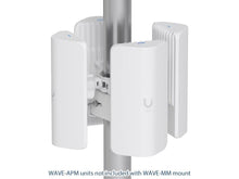 Load image into Gallery viewer, Ubiquiti UISP Wave AP Micro Mount, corrosion-resistant pole mount, supports upto four WAVE-APM providing full 360° coverage | UACC-Wave-AP-Micro-Mount