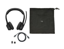 Load image into Gallery viewer, Logitech Zone 305 Bluetooth Headset, incl Bluetooth Dongle, Midnight Black, MS Teams, WiFi headset certified for business, ideal for mass deployment