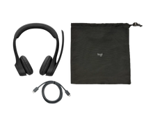 Load image into Gallery viewer, Logitech Zone 305 Bluetooth Headset, Midnight Black, MS Teams, Wireless headset certified for business and ideal for mass deployment