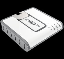 Load image into Gallery viewer, MikroTik mAP lite - 2.4GHz mini Indoor AP/CPE, features 650MHz CPU, 64MB RAM, 802.11b/g/n dual chain, 1 FE LAN, RouterOS L4, PoE in,1.5dBi gain,5V-60V