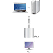Load image into Gallery viewer, ATEN AT-VC920 Mini Display Port to VGA Adapter - 1080p - White - Supports 1080p - VGA, SVGA, XGA, SXGA, UXGA - Mini DisplayPort to VGA D-Sub 15-pin
