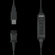 Load image into Gallery viewer, Snom USB Quick Release Adapter for A100M, A100D and PC, Integrated volume and call buttons, Supports all Snom Landline Phones with USB, VoIP Accessory