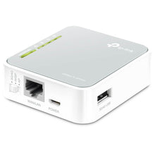 Load image into Gallery viewer, TP-Link Portable 3G/4G Wireless N Router (Requires USB Modem), features 1x FE LAN/WAN Port, USB 2.0 Port for 3G/4G modem, mini USB power supply port