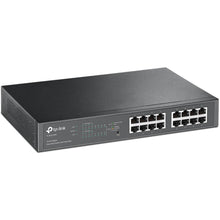 Load image into Gallery viewer, TP-Link 16-port Gigabit PoE+ Easy Smart Switch - 802.3af/at, PoE Managment, Desktop/Rackmount, MTU/Port/Tag-based VLAN, QoS, IGMP Snooping, Steel case