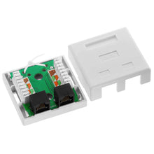 Load image into Gallery viewer, CAT5 Wall Box Dual RJ45, Wallbox termination point for CAT5 cable installations with 2 x LAN ports, Cabling & Racks, LAN Cable & Connectors, Utilities