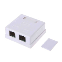 Load image into Gallery viewer, Acconet CAT6 Wall Box with Dual RJ45 Ports, Cabling & Cabinets, LAN Cable & Connectors Utilities - High-Speed Ethernet Connectivity, Easy Installation