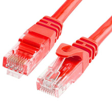 Load image into Gallery viewer, Acconet CAT6 UTP Flylead, 1 Meter, Straight, Stranded Cable, Moulded Boots and Plugs, Red, Cabling & Cabinets, LAN Cable & Connectors, Flyleads