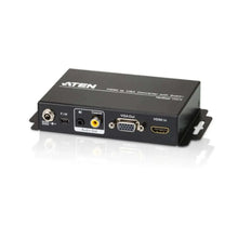 Load image into Gallery viewer, Aten VC812 HDMI to VGA with Scaler Media Converter, 1920 x 1200 pixels, 1080p, Width 83 mm x Depth 110 mm, Height x 28 mm, Host interface: HDB-15, RCA
