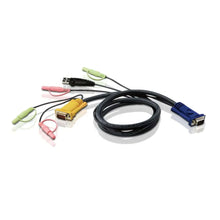 Load image into Gallery viewer, Aten 2L-5302u 1.8-Meter USB KVM Cable, with 3 in 1 SPHD and Audio, HDB-15/USB/3.5mm, SHDB/3.5mm, Keyboard port type - USB