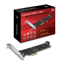 Load image into Gallery viewer, Vantec UGT-MST644R 2x MSATA & 2x SATA RAID Card, with HyperDuo, PCI Host Interface, mSATA,SATA Output Interface, 6 Gbit/s, 4 Channel, 2 mSATA, 2 SATA