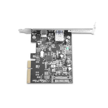 Load image into Gallery viewer, Vantec UGT-pc371ac 2-Port USB 3.1 Gen 2 Type-A/C PCIe x4 Adaptor, Low-profile, PCIe 2.0, Black, ASMedia ASM1142, 1x Type-A and 1x Type-C Ports