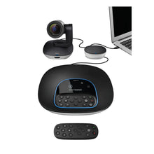 Load image into Gallery viewer, Logitech VC Conference Camera Group package includes Camera speakerphone remote 2 x 5m cables dual purpose mount