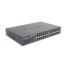 Load image into Gallery viewer, D-Link DES-1024D 24-port UTP 10/100Mbps Auto-sensing Switch - Stand-alone, Unmanaged (Metal Case) - 24x Basic switching RJ-45 Ethernet Ports, 19" Rack