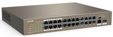 Load image into Gallery viewer, Tenda 24-Port PoE Switch 250W, Desktop Switch, 10/100Mbps, 24-port PoE, 40W per port, 1x 1Gbps port, 1x SFP port, 220V PSU included | TEF1126P-24-250W