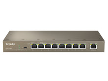 Load image into Gallery viewer, Tenda 9-Port Fast Ethernet Desktop Switch, with 8x Port PoE, 10/100Mbps, 30W per port, 1x 100Mbps uplink port, 220V PSU included - TEF1109P-8-63W