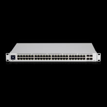 Load image into Gallery viewer, Ubiquiti UniFi Gen-2 48-port Switch, with UniFi SmartPower RPS power redundancy, features 48xGigabit RJ45 ports, 4x10Gbps SFP+ ports, 1U Rackmountable