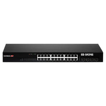 Load image into Gallery viewer, Edimax 24 Port Gigabit Web Smart Rackmount Switch, 4x SFP Ports, 56Gbps switch capacity, Voice VLAN, Dual Firmware, Fanless, Rack-Mount, DHCP Snooping