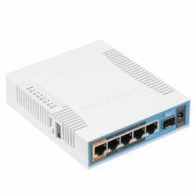 Load image into Gallery viewer, MikroTik hAP ac 2.4GHz/5GHz desktop WiFi Router, 720MHz CPU, 128MB RAM, 802.11a/b/g/n/ac tripple chain, 5x Gigabit LAN, USB, SFP, RouterOS L4, 11V-57V