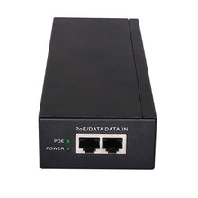 Load image into Gallery viewer, Gigabit Power over Ethernet (PoE) 55V, 1.63Amp 90 Watt, 2 Port Gigabit Rj45 network, 1GE PoE out, 1GE data input, 802.3af/at/bt POE++, Active PoE unit