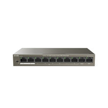 Load image into Gallery viewer, Tenda 10-Port 10/100M Desktop Switch with 8-Port PoE, 8x 10/100 Mbps Base-TX RJ45 ports for data transmission and power supply, 2x 10/100 Mbps Base-TX