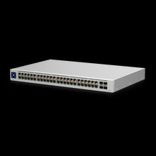 Load image into Gallery viewer, Ubiquiti UniFi Switch Generation 2 - 48x Gigabit Ethernet Ports, 4x SFP Ports, 1.3-inch Touch LCM, 1Gbps Fiber Ports - Fanless