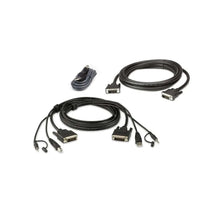 Load image into Gallery viewer, Aten 2L-7D02UDX3 1.8M USB DVI-D Dual Link Dual Display Secure KVM Cable Kit - Connector 1: USB Type-A/3.5mm/DVI-D, Connector 2: USB Type-B/3.5mm/DVI-D