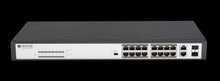 Load image into Gallery viewer, Bdcom 18-Port 10/100 POE switch, 16 x PoE ports, 2 x 1000Mbps Combo ports, Unmanaged switch, 240W PoE, Cooling fan, AC220V power supply Included