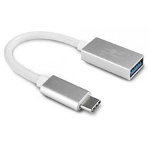 Load image into Gallery viewer, Vantec CBL-4ca USB Type-C Male to USB Type-A Female Adaptor Dongle, 0.147Meter Cable, USB C, USB A, 3.2 Gen 1 (3.1 Gen 1), 5000 Mbit/s, Silver,White