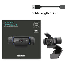 Load image into Gallery viewer, Logitech C920s Pro HD Video Conferencing Webcam, 1920 x 1080 pixels, Full HD, 30 fps, 720p, 1080p, Privacy cover, 78°, 20 Step Autofocus