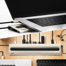 Load image into Gallery viewer, Aten UH3237 15-inch USB-C Multiport Dock with Power Pass-Through - 10/100/1000 Mbit/s Ethernet LAN, supports MicroSD (TransFlash), MicroSDHC, MicroSDX