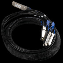 Load image into Gallery viewer, MikroTik QSFP28 to 4xSFP28 break-out cable (100G to 4x25G) 3Meter - integrated SFP28 modules, 3M, Max data rate-40G/4x10G, 100G/4x25G, Wire AWG-30 AWG