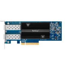 Load image into Gallery viewer, Synology E10G21-F2 Dual Port 10GbE SFP+ Add-in Card; 10 Gbps; Full Duplex; PCIe 3.0 and 2.0 compatible, Ethernet, 3125 Mbit/s, Product colour: Blue