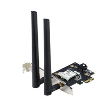 Load image into Gallery viewer, Asus PCe-AX1800 Dual Band PCI-e WiFi 6 (802.11ax) Adapter, WLAN / Bluetooth 5.2, WPA3 network security, OFDMA and MU-MIMO